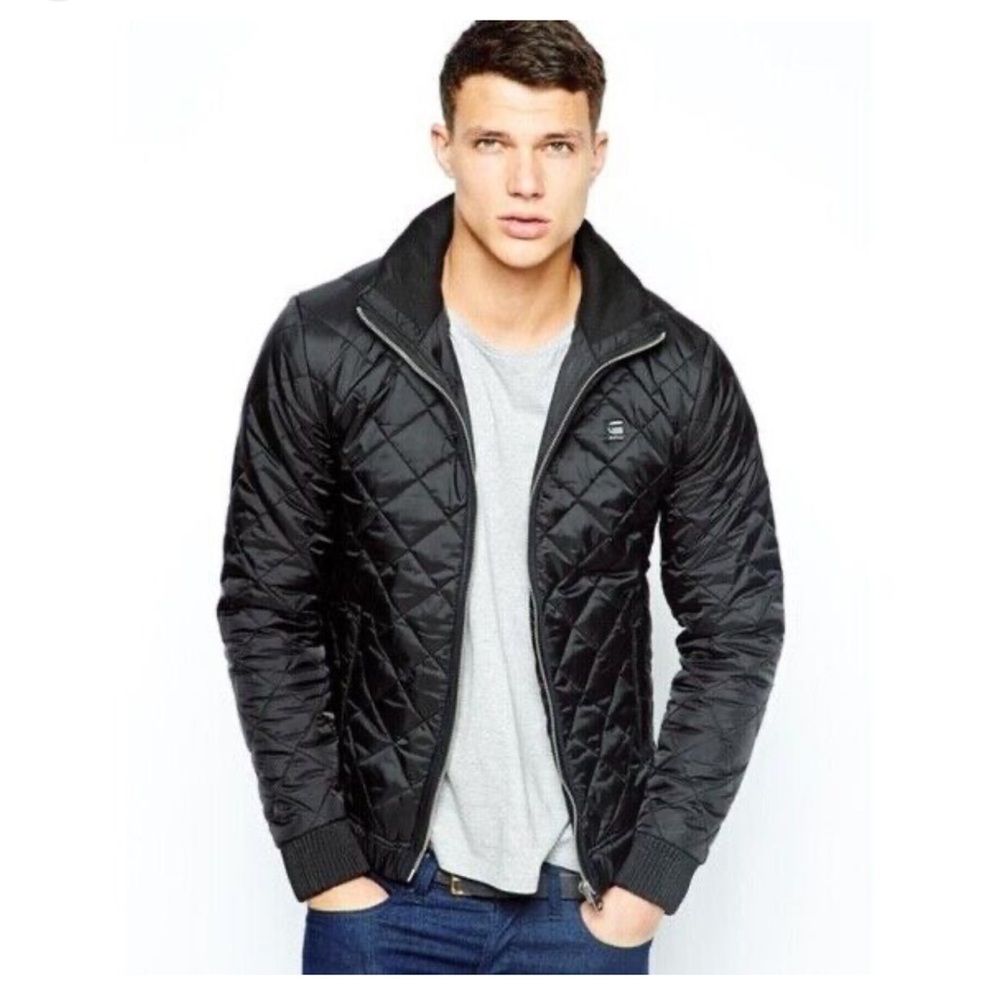 Men’s G-star black quilted jacket size xl